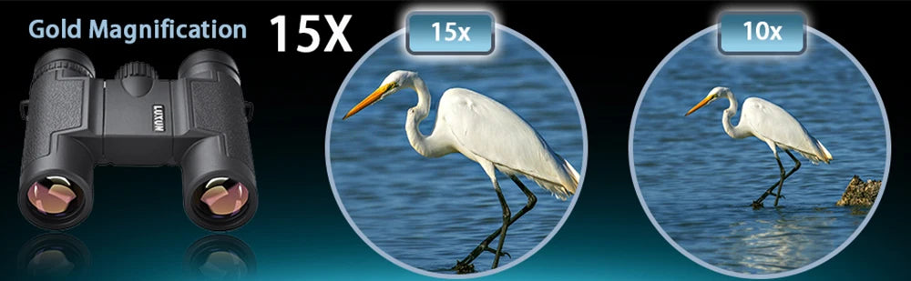 Binoculars 15x25 for Adults Waterproof Durable & Clear Binoculars with Low Light Night Vision for Sightseeing Concerts BirdWatch