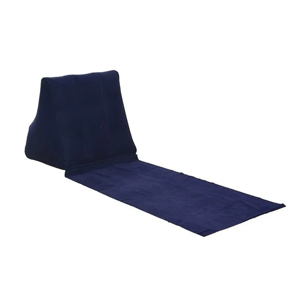 Outdoor Camping Pillow Triangular Cushion PVC Flocking Inflatable Pillow Folding Summer Beach Lying Pillow Travel Equipment Tool