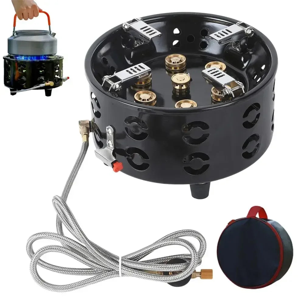 High Power Camping Stove Gas and Coal Stove Convenient Outdoor Camping Burner Gas Stove Windproof Stove Camping Fishing Burner