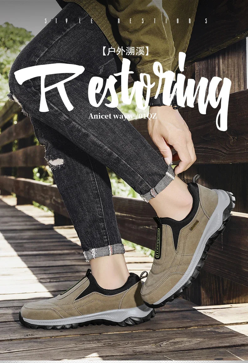 Men's Outdoor Camping, Light Running, Jogging, Leisure Mountaineering, Men's Shoes, Anti Slip Hiking Shoes, Large Size 39-49