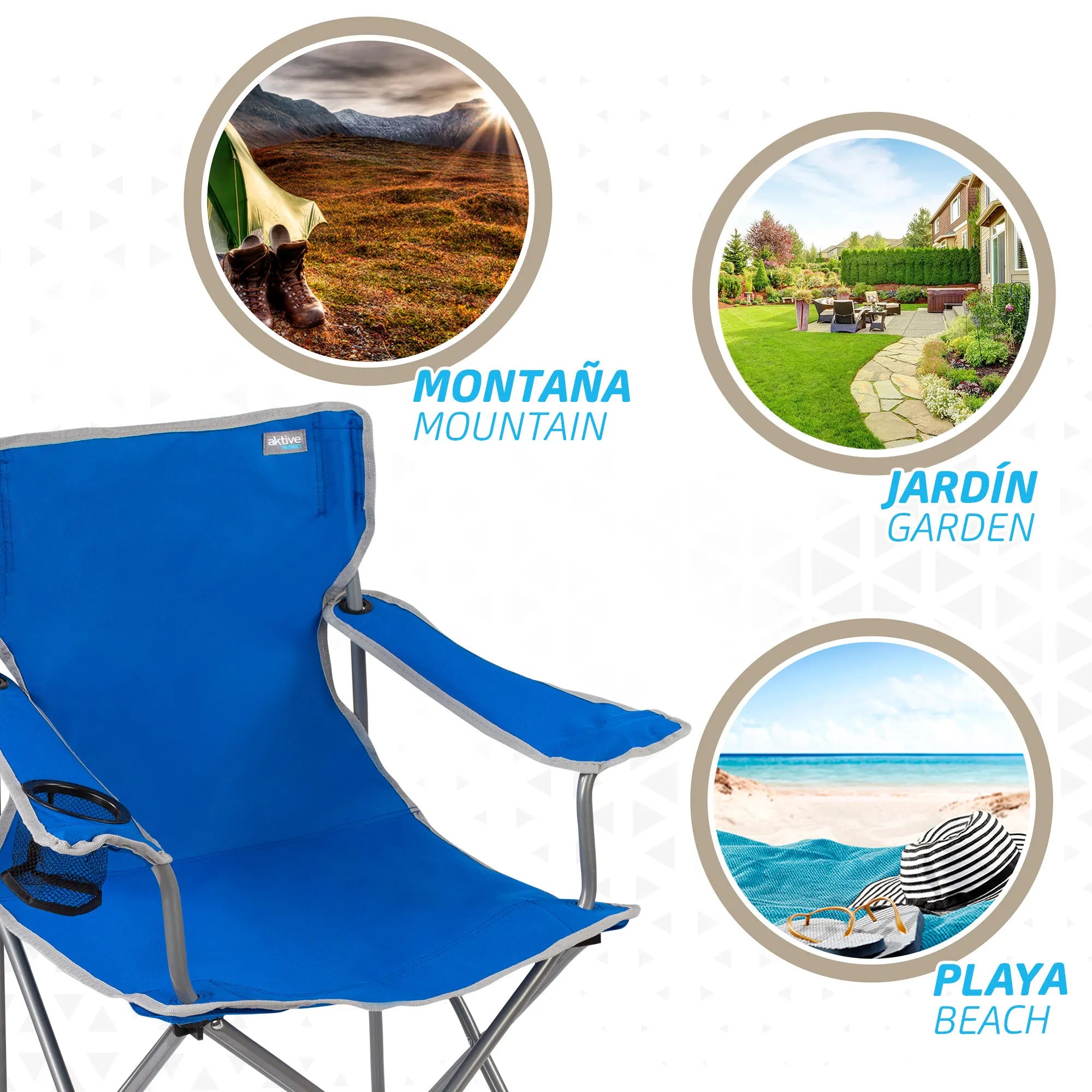 Folding camping chair with coasters and backrest breathable Aktive Camping folding chairs with backrest, folding beach chairs, folding chairs, folding camping chairs, camping chair, camping furniture