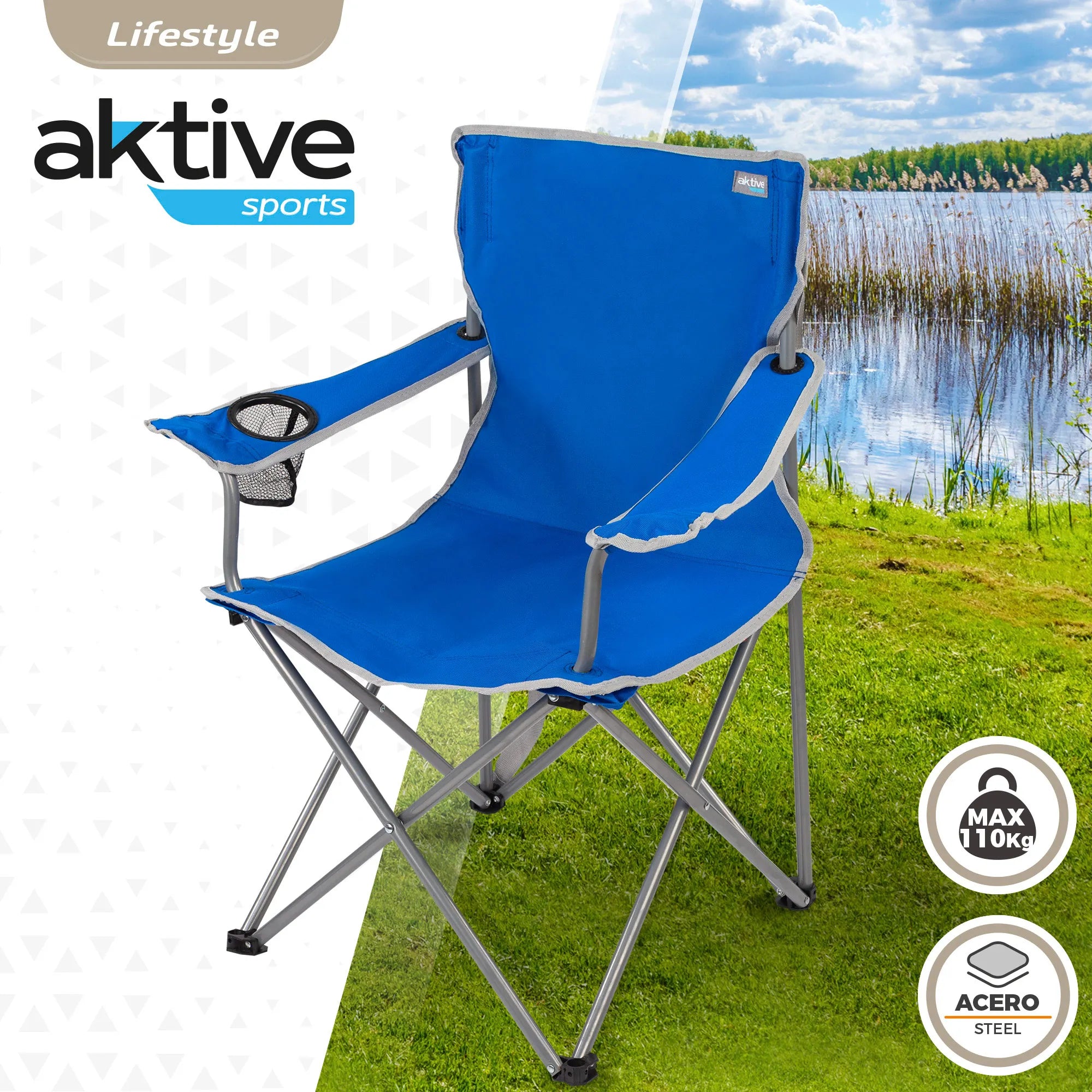 Folding camping chair with coasters and backrest breathable Aktive Camping folding chairs with backrest, folding beach chairs, folding chairs, folding camping chairs, camping chair, camping furniture